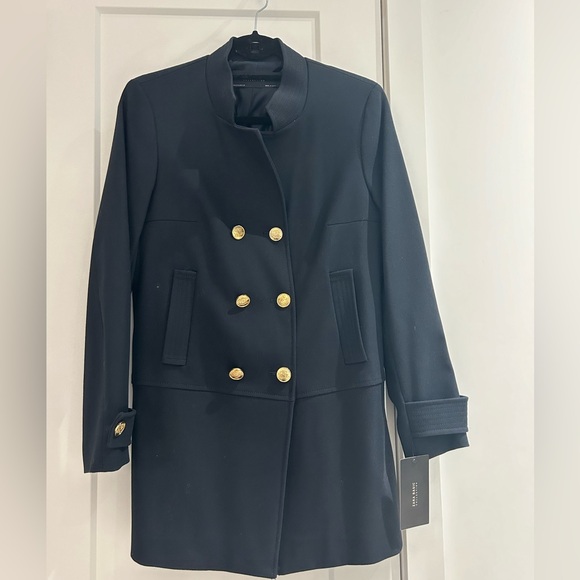 ZARA - BRAND NEW COAT - NAVY BLUE - Picture 2 of 4